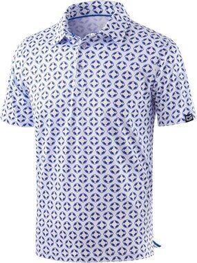 Men's Circle_geometric Flowers Golf Shirt Short Sleeve Dry Fit Moisture Wicking